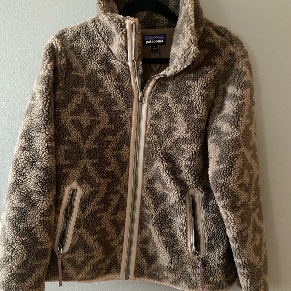 Patagonia Brown Patterned Fleece Jacket - image 1